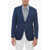 Ermenegildo Zegna Single-Breasted Cashmere Blend Blazer With Patch Pockets Blue