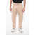 Neil Barrett Embroidered Bolt Joggers With Zip At Cuffs Beige