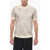 Prada Tie Dye Cotton T-Shirt With Split Beige