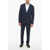 Ermenegildo Zegna Wool Slim Fit Suit With Flap Pockets Blue