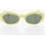 Dior Solid Color Dior Signature Ovale-Frame Sunglasses Yellow