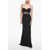 Alexander McQueen Evening Bustier Dress With Semi-Sheer Detail Black