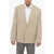 Givenchy Double-Breasted Wool Blend Blazer With Hidden Button Beige