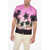 Palm Angels Printed Silk Sunset Bowling Shirt Pink
