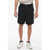 Sacai Cotton Lined Shorts With Belt Black