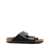 Birkenstock 'Arizona' Black Slip-On Sneakers with Branded Buckles in Leather Man BLACK
