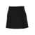 PLAIN Black Mini Pleated Skirt with Belt Loops in Fabric Woman BLACK