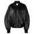 THE ATTICO The Attico Leather Bomber Jacket Black