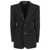 Balenciaga 'Hourglass' Black Pinstripe Single-Breasted Jacket in Stretch Wool Woman BLACK