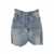 Balenciaga Light Blue Mini-Skirt With Patch Pockets And Raw Edge In Cotton Denim Woman BLUE