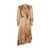 ZIMMERMANN Midi Asymmetric Beige Dress with Belt in Silk Woman BEIGE