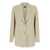 Liu Jo Beige Single-Breasted Jacket With Gold Buttons In Linen Blend Woman BEIGE