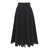 Liu Jo Black Long Pleated Skirt in Cotton Woman BLACK