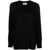 P.A.R.O.S.H. Black Relaxed Sweater With Ribbed Knit In Wool And Silk Woman BLACK