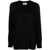 P.A.R.O.S.H. Black Relaxed Sweater With Ribbed Knit In Wool And Silk Woman Black