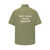 DRÔLE DE MONSIEUR Green Short Sleeve Shirt With Slogan Embroidery In Cotton Blend Man GREEN