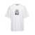 Dolce & Gabbana White Crewneck T-Shirt with Print and Fusible Rhinestone in Cotton Man WHITE