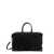 Tom Ford TOM FORD BLACK CANVAS AND LEATHER HANDLE BAG BLACK