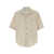 AMI Paris Beige Bowling Shirt with ADC Embroidery in Cotton Man BEIGE