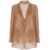 ANTONELLI Light Brown Semi-Transparent 'James' Blazer in Silk Woman BROWN