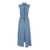 Semicouture Light Blue Chemisier Long Dress in Denim Woman BLU
