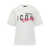 DSQUARED2 DSQUARED2 WHITE, BLACK AND PINK COTTON T-SHIRT WHITE