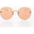 Gucci Metal Frame Round Sunglasses Enriched By Removable Pendants Orange