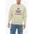 Isabel Marant Crew Neck Larrison Sweater With Jacquard Logo Beige