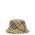 Burberry Logo embroidery check bucket hat Beige