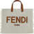 Fendi Frayed-Edge Handbag GREZZO+BRANDY+PALL
