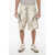 A-COLD-WALL* Marble Effect Rip Stop Check Cargo Shorts White