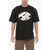 ADER ERROR Solid Color Crew-Neck T-Shirt With Contrasting Print Black