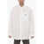 032c Poplin Cotton Shirt With Contrasting Print White