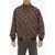 Baracuta Needles Jacquard Fabric Bomber Jacket With Butterfly Embroid Brown