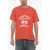 WILD DONKEY Solid Color Cherrystone Crew-Neck T-Shirt With Contrasting P Red