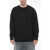 424 Crew-Neck Oversized Sweatshirt With Embossed Logo Black