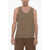 OUR LEGACY Wrinkled Effect Solid Color Singlet Tank Top Military Green