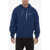 AXEL ARIGATO Brushed Cotton Hoodie With Embroidered Logo Blue
