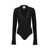 COURRÈGES Courrèges Vneck Bodysuit Clothing Black