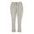 Brunello Cucinelli White Crop Pants with Elastic Waist in Stretch Cotton Woman GREY