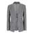 Brunello Cucinelli Grey Single-Breasted Jacket with Notched Revers in Stretch Wool Woman GREY