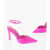 THE ATTICO Satin Perine Ankle-Strap Pumps Heel 11.5Cm Pink