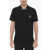 Neil Barrett Slim Fit 2 Bottoni Polo Shirt With Contrast Embroidery Black