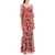 SALONI Maxi Dress Tamara D In Floral Silk MULBERRY CERISE
