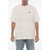 ADER ERROR Solid Color Crew-Neck T-Shirt With Visible Stitching White