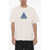 ADER ERROR Solid Color Crew-Neck T-Shirt With Contrasting Logo White