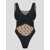 MARINE SERRE Marine Serre 'All Over Moon' One-Piece Swimsuit Black