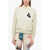 Isabel Marant Etoile Wool Blend Marisans Sweater With Contrasting Logo Beige