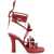 Burberry Ivy Flora Leather Sandals With Heel. SCARLETT