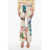ANDERSSON BELL Printed Boot Cut Jeans With Frontal Studs Multicolor